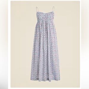 J. Crew Cotton Voile Empire Waist Dress in Poppy Print M